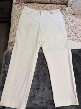 Uniqlo Women's Cream Straight-Leg Trousers